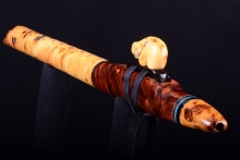 Yellow Cedar Burl Native American Flute, Minor, Mid G-4, #H27D (2)